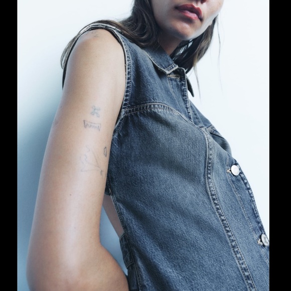 DENIM TRF DRESS - Picture 5 of 13